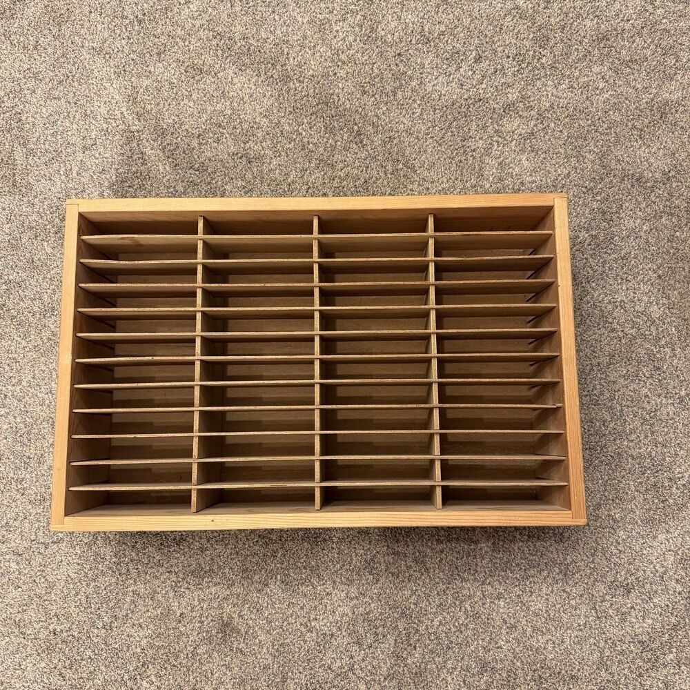 Vtg Napa Valley 48 Slot 8 Track Tape or 96 CD CD-R  Software Wood Storage Rack